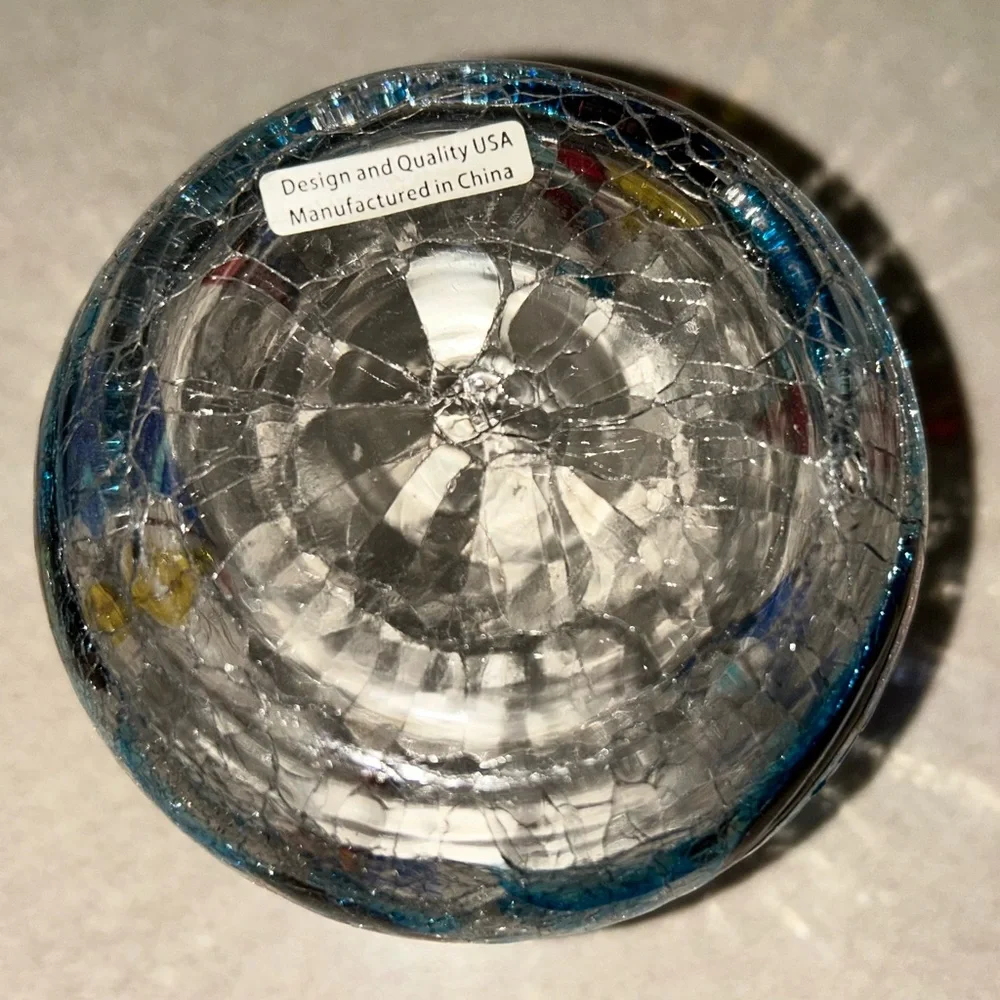 Nautical Sailboat Ocean Coastal Water Themed Crackle Glass 3-Pc Wax Warmer Set - Picture 3 of 6